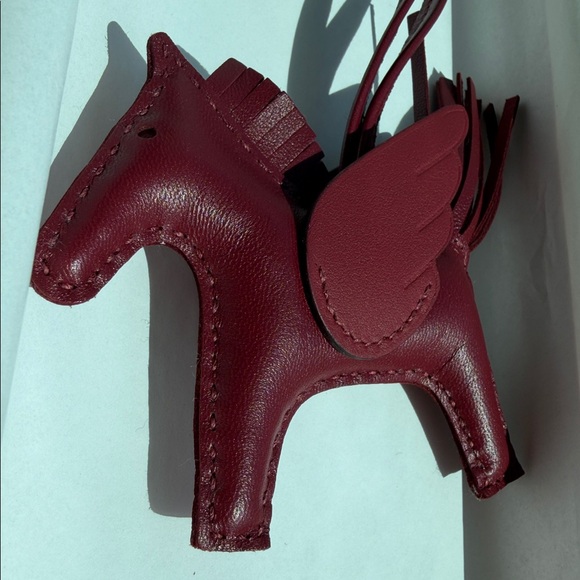 HERMES Rodeo bag accessory charm small size Rouge Grenat BNIB. New. Full set - Picture 8 of 13